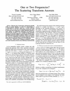 One or Two Frequencies? The Scattering Transform Answers